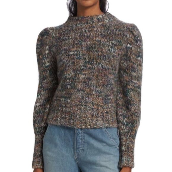 Veronica Beard Chaya Cropped Knit Sweater - Picture 1 of 7